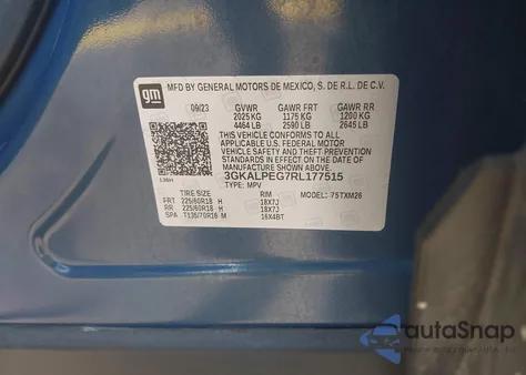 2024 GMC Terrain Fwd Slt из США, поврежденный, VIN 3GKALPEG7RL177515